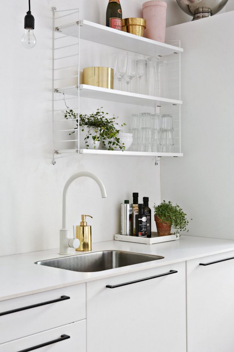 Witte Scandinavische keuken