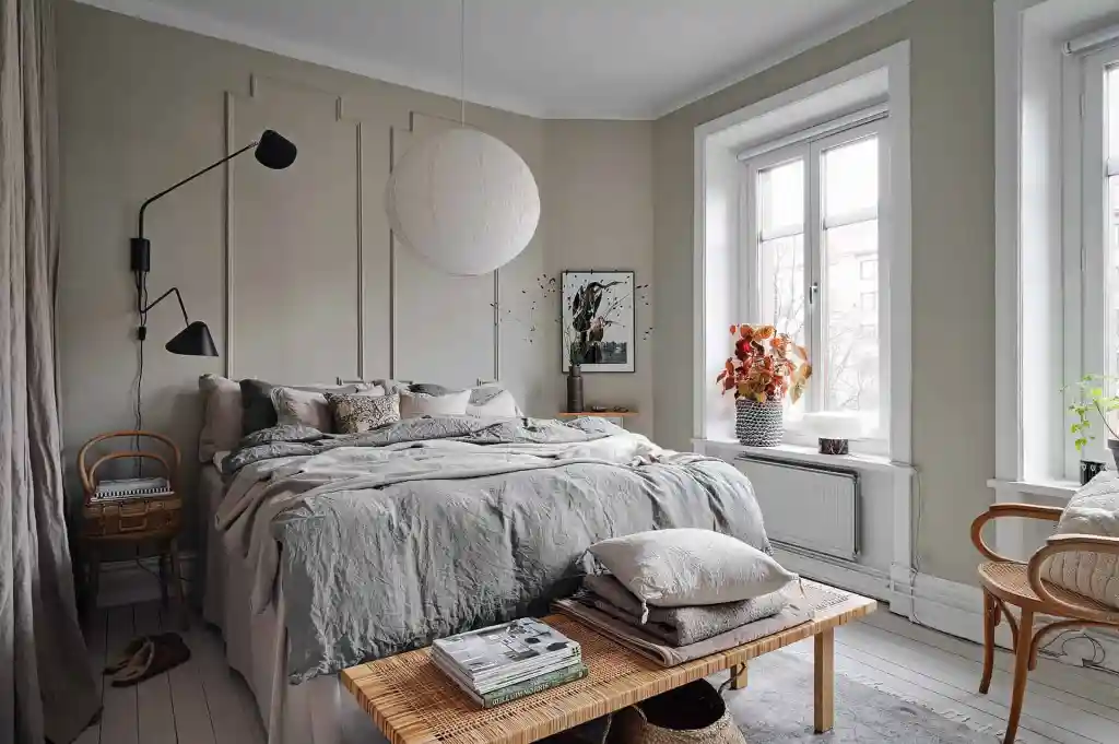 slaapkamer muurkleur inspiratie beige